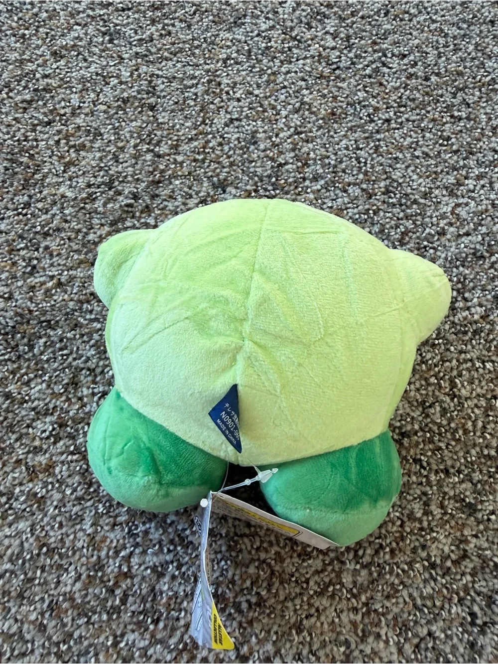 Kirby Green Angry Face Plush Dark Green Feet Soft Toy With Tags
